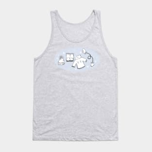 Winter weather snow lover cartoon illustration Tank Top